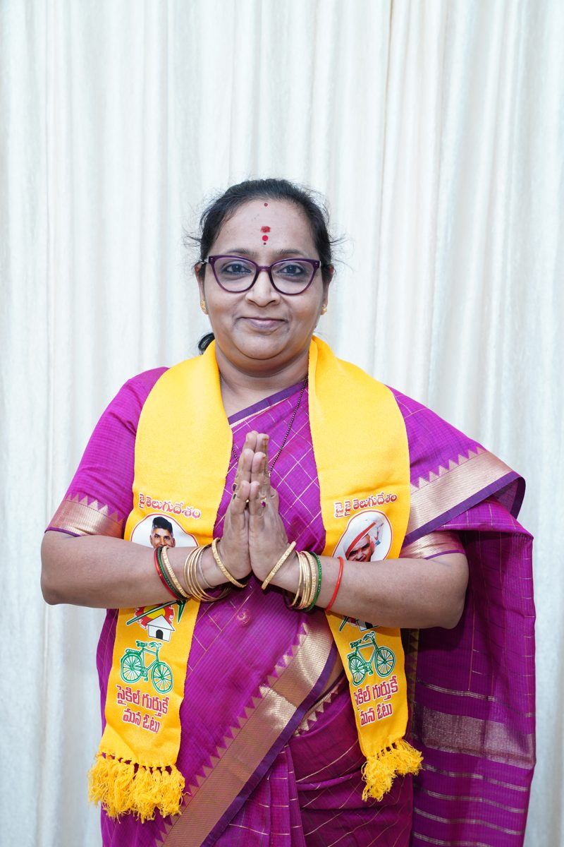 Baskarla Subhadra greeting with folded hands